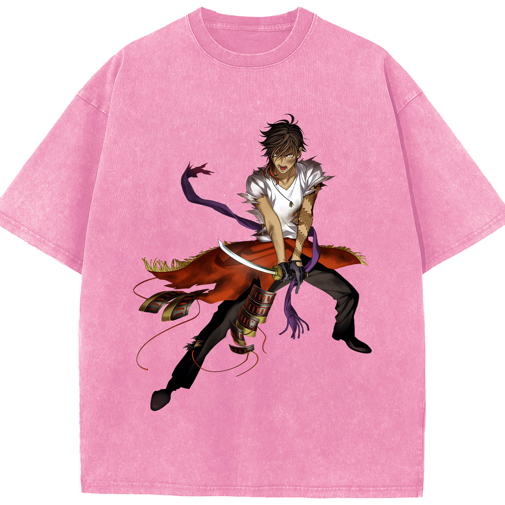 （画像用） 刀剣乱舞 Touken Ranbu 綿100% ヴィンテージ風 半袖Tシャツ（フロントプリント）